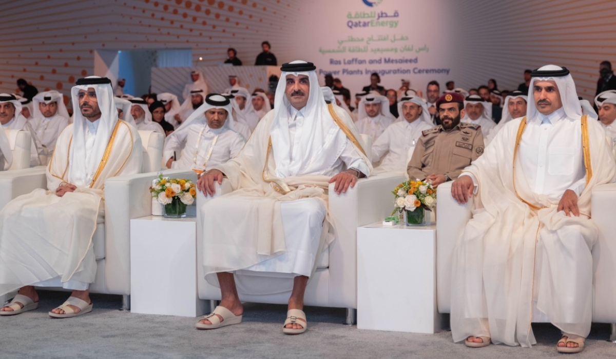 HH the Amir Patronizes Inauguration Ceremony of Ras Laffan and Mesaieed Solar Power Plants
